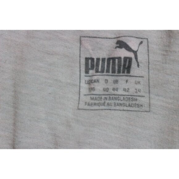 Womens PUMA Logo Scoop Neck Sleeveless Tank Top Large Pink Cotton Athletic Gym - Picture 3 of 4